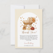 In Liebe Boho Babydusche fallen Dankeskarte (Vorderseite)