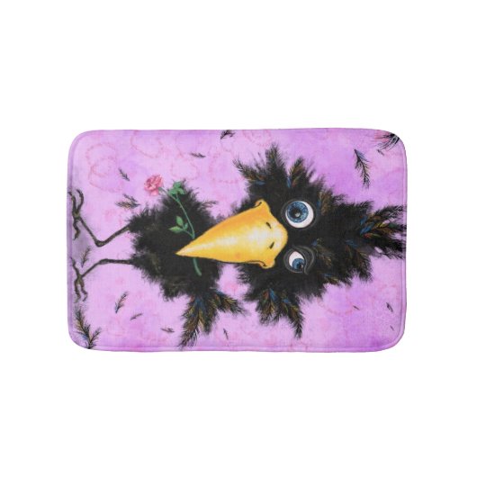 In Liebe Crow - Funny Badematte (Vorderseite)