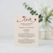 In Liebe einfache, elegante Textrichtungen Begleitkarte (Stehend Vorderseite)