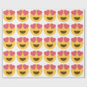 In Liebe Emoji Wrapping Paper Geschenkpapier (Flach)
