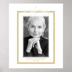In Liebe Erinnerung B&W Golden Foto Service Lieber Poster