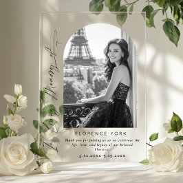 In Liebe Erinnerung einfache Gedenkfeier Willkomme Acrylschild