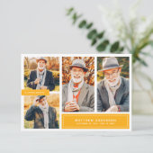 In Liebe Erinnerung Moderne Farbe Vier Fotos Dankeskarte (Stehend Vorderseite)