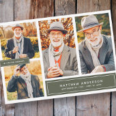 In Liebe Erinnerung Moderne Farbe Vier Fotos Dankeskarte