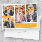 In Liebe Erinnerung Moderne Farbe Vier Fotos Dankeskarte