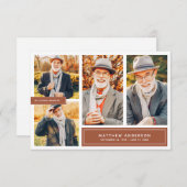 In Liebe Erinnerung Moderne Farbe Vier Fotos Dankeskarte (Vorne/Hinten)