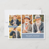 In Liebe Erinnerung Moderne Farbe Vier Fotos Dankeskarte (Vorderseite)