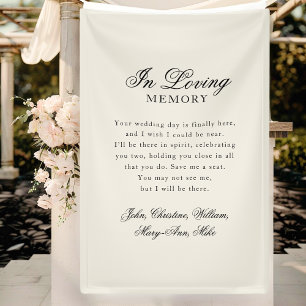 "In Liebe Erinnerung" Moderne Kalligrafie-Hochzeit Banner