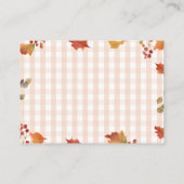 In Liebe florale Babyduschbücher für Kinder fallen Begleitkarte (Rückseite)