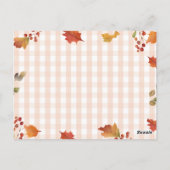 In Liebe florale Babyduschbücher für Kinder fallen Postkarte (Rückseite)