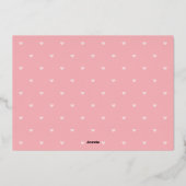 In Liebe Foil Baby Birth Ankündigung (Rückseite)