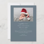 In Liebe geschnappt Slate Foto Birth Ankündigung (Rückseite)