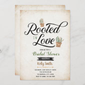 In Liebe gewurzelt Brautdusche Einladung (Vorne/Hinten)