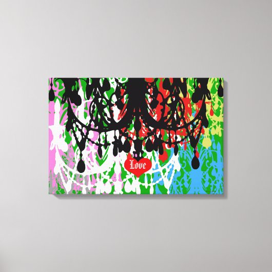 In Liebe Kronleuchter ~ 24X16 Leinwand .75" Dicke (Vorderseite)