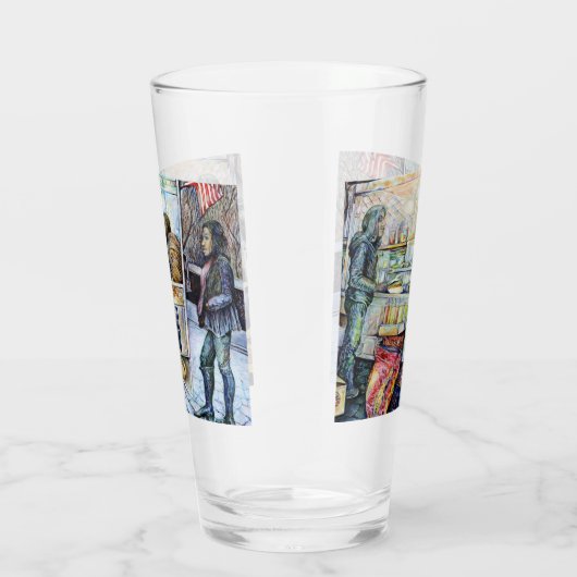 In Liebe mit Ärger und in Schwierigkeiten mit der Glas (Rechts)