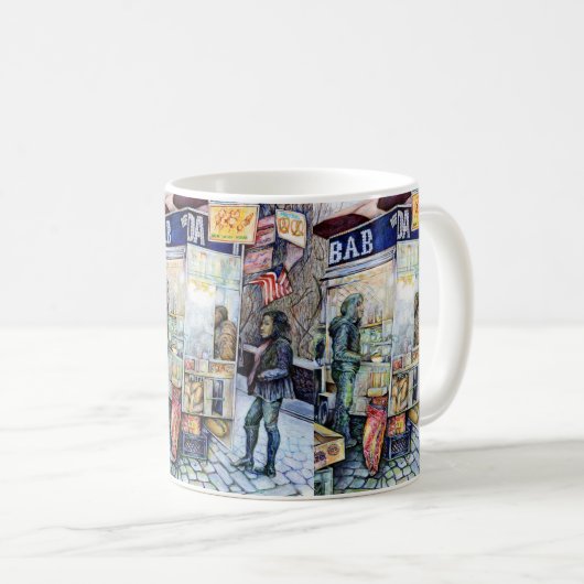 In Liebe mit Ärger und in Schwierigkeiten mit der  Kaffeetasse (VorderseiteRechts)