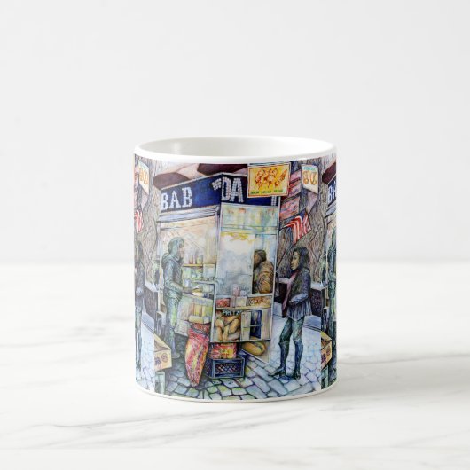 In Liebe mit Ärger und in Schwierigkeiten mit der Kaffeetasse (Mittel)