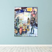 In Liebe mit Ärger und in Schwierigkeiten mit der  Leinwanddruck (Insitu (Holzboden))