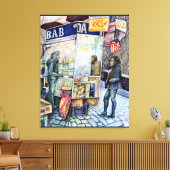 In Liebe mit Ärger und in Schwierigkeiten mit der Leinwanddruck (Insitu (Wohnzimmer))