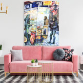 In Liebe mit Ärger und in Schwierigkeiten mit der Leinwanddruck (Insitu (Wohnzimmer))