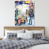 In Liebe mit Ärger und in Schwierigkeiten mit der Leinwanddruck (Insitu (Schlafzimmer))