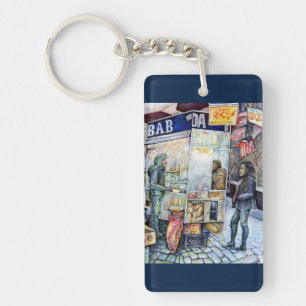 In Liebe mit Ärger und in Schwierigkeiten mit der Schlüsselanhänger