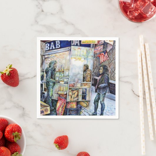 In Liebe mit Ärger und in Schwierigkeiten mit der Serviette (Beispiel)