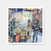 In Liebe mit Ärger und in Schwierigkeiten mit der Serviette (Vorderseite)