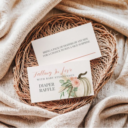 In Liebe mit Babyherbst-Windelwutfall fallen Begleitkarte