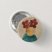 In Liebe mit Blume Button (Vorne & Hinten)