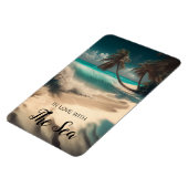In Liebe mit dem Meer | Tropische Kunst Magnet (Linke Seite)