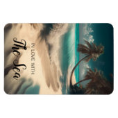 In Liebe mit dem Meer | Tropische Kunst Magnet (Horizontal)