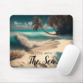 In Liebe mit dem Meer | Tropische Kunst Mousepad (Mit Mouse)