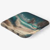 In Liebe mit dem Meer | Tropische Kunst Pappteller (Gewinkelt)