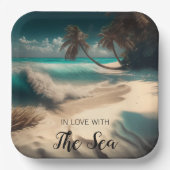 In Liebe mit dem Meer | Tropische Kunst Pappteller (Vorderseite)