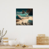 In Liebe mit dem Meer | Tropische Kunst Poster (Küche)