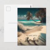 In Liebe mit dem Meer | Tropische Kunst Postkarte (Vorne/Hinten)