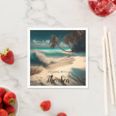 In Liebe mit dem Meer | Tropische Kunst Serviette (Beispiel)