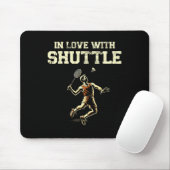 In Liebe mit dem Shuttle Dminton Player Shuttleser Mousepad (Mit Mouse)