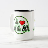 In Liebe mit der Tasse für das Retro-grüne Logo de (Vorderseite Links)