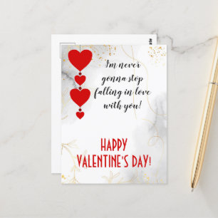 In Liebe mit dir fallen, Valentine Holiday Postkarte