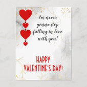 In Liebe mit dir fallen, Valentine Holiday Postkarte (Vorderseite)