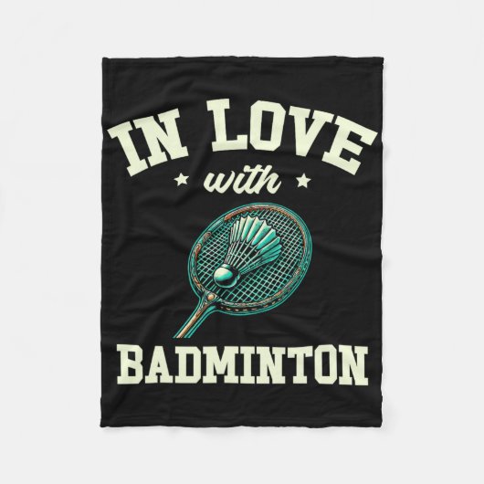 In Liebe mit Dminton Racket Shuttle Fleecedecke (Vorderseite)