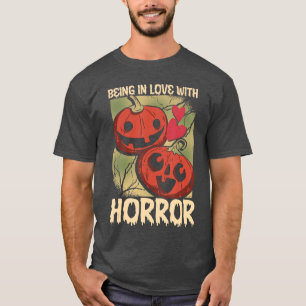 In Liebe mit Horror Grusel Kürbisse Halloween T-Shirt