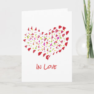 In Liebe mit Ihrer Big Red Heart Grußkarte Karte