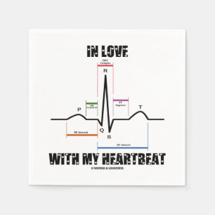 In Liebe mit meinem Herzrhythmus EKG Serviette