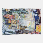 in Liebe mit Schwierigkeiten und in Schwierigkeite Geschirrtuch (Horizontal)