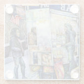 in Liebe mit Schwierigkeiten und in Schwierigkeite Glasuntersetzer (Rückseite)