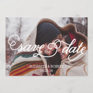 In Liebe mit Script Wedding Save the date