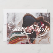 In Liebe mit Script Wedding Save the date (Vorderseite)